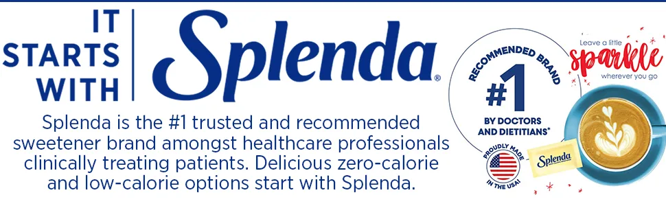 SPLENDA No Calorie Sweetener, Single-Serve Packets (2000 Count) - Delicious zero and low calorie solutions start with Splenda