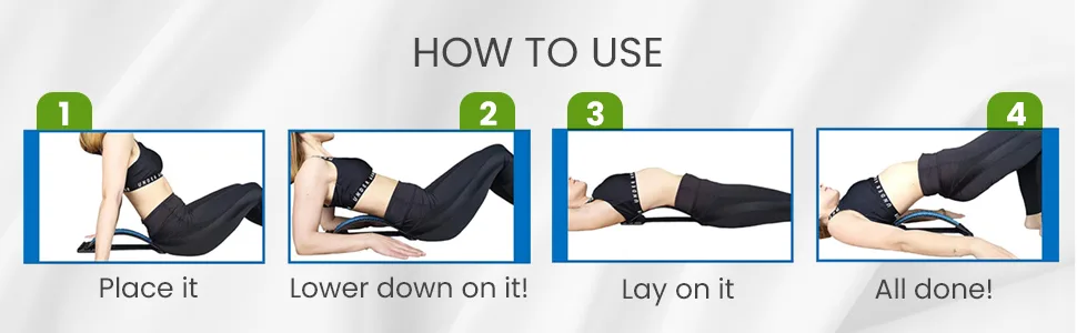 Spine Deck Back Stretcher for Lower Back Pain Relief, Multi-Level Spine Stretcher Device for Lumbar Pain Relief, Lumbar Back Stretching Device, Back Cracker - chiropractic back stretching cushion back stretch sit up assistant device back stretcher machine