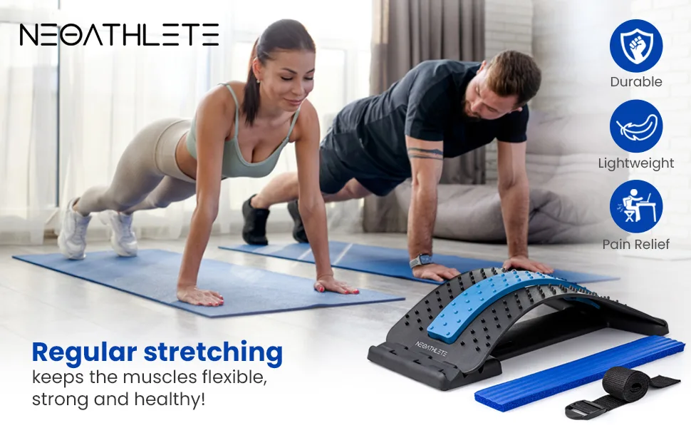 Spine Deck Back Stretcher for Lower Back Pain Relief, Multi-Level Spine Stretcher Device for Lumbar Pain Relief, Lumbar Back Stretching Device, Back Cracker - cordus ciatica lumbar thoracic spine stretcher lumbar massager back hero orthopedic back stretcher
