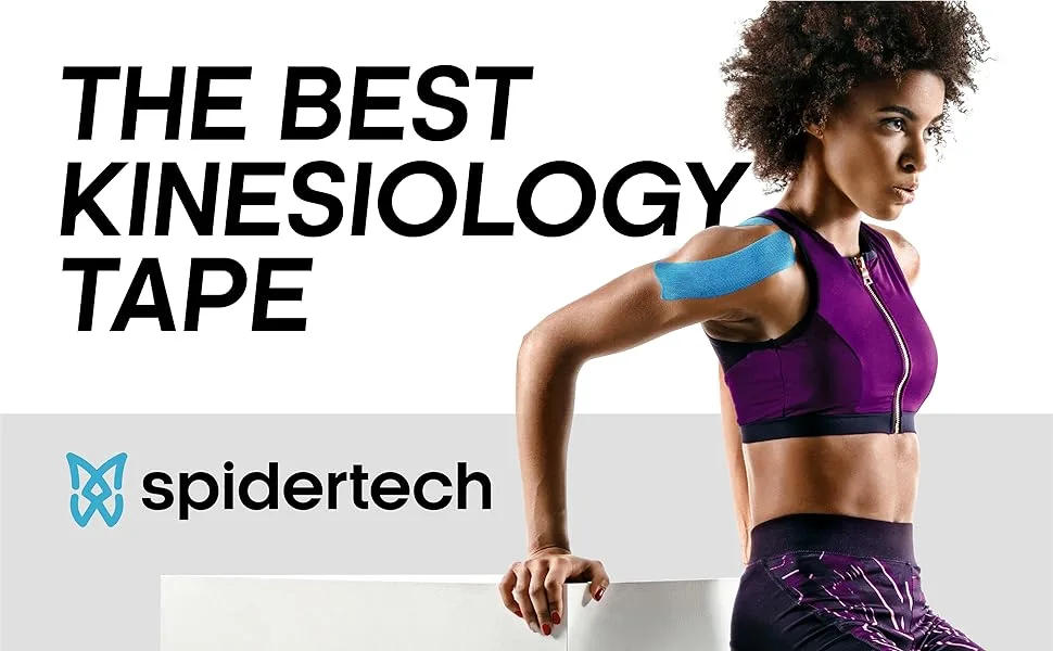 SpiderTech Gentle-Therapeutic Kinesiology Tape Roll for Hyper Sensitive and Radiated Skin 2"x16.4'50mmx5m Single Roll - The Best Kinesiology Tape