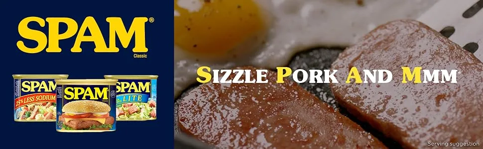 Spam Single Classic, 2.5 Ounce Pouch (Pack of 24) - SPAM Sizzle Pork And Mmm