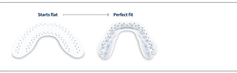 Sova 1.6mm Mouth Guard for Clenching and Grinding Teeth at Night, Custom-Fit Sleep Night Guard Flat Mouth Guard Only - flat2fit, flat, to, fit