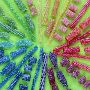 Sour Punch Strawberry Sour Straws 2oz Tray (Pack of 24) - Sour Punch Assorted Raw Candy