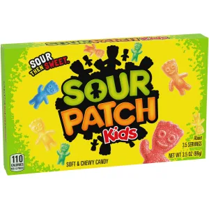 SOUR PATCH KIDS Original Soft & Chewy Candy, Halloween Candy, 12 - 3.5 oz Boxes Sour Patch Original - image