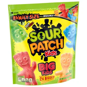 SOUR PATCH KIDS Big Soft & Chewy Candy, Family Size, 4 - 1.7 lb Bags - image
