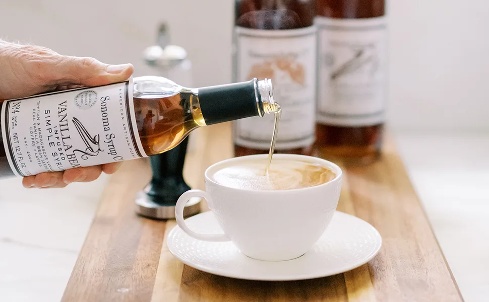 Sonoma Syrup Co Vanilla Bean Simple Syrup, 12.7 oz for Coffee, Cocktails, and Cooking - Simple Syrup Coffee Cocktail Desserts Madagascar Latte