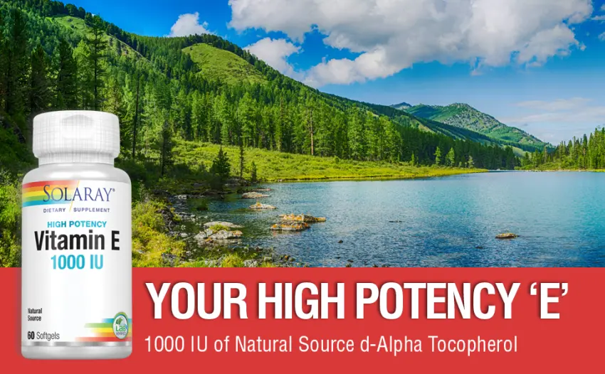 Solaray Vitamin E, d-Alpha Tocopherol 1000IU | for Healthy Cardiac Function, Antioxidant Activity & Skin Health Support | Lab Verified | 60 Softgels - Solaray Vitamin E, d-Alpha Tocopherol 1000IU Cardiac Function, Antioxidant Activity Skin 60 Softgels