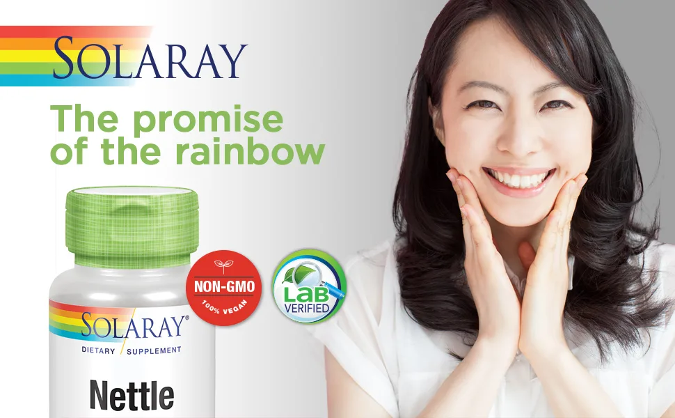 Solaray Nettle Leaf 300mg | Healthy Kidney, Urinary & Prostate Support | Traditional Use for Healthy Allergy Response & Respiratory Wellness | 100 CT - Solaray Nettle Leaf 450mg Vegan, Non-GMO 100 VegCaps