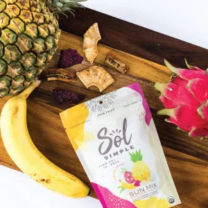 SOL SIMPLE Organic Dried Dragon Fruit | 3oz Snack Pack (3 Bags Total) | One Ingredient | Vegan | Non-GMO | No Added Sugar | Fair Trade - sol simple