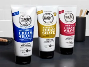SoftSheen-Carson Magic Razorless Shaving for Men, Magic Skin Conditioning Shaving Powder, with Vitamin E and Aloe, formulated for Black Men, Depilatory, Helps Stop Razor Bumps, 4.5 oz 4.5 Ounce (Pack of 1) - magic family, magic shave, razorless shaving, for the face, shaving, shave cream, shaving cream