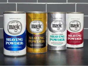 SoftSheen-Carson Magic Razorless Shaving for Men, Magic Skin Conditioning Shaving Powder, with Vitamin E and Aloe, formulated for Black Men, Depilatory, Helps Stop Razor Bumps, 4.5 oz 4.5 Ounce (Pack of 1) - magic family, magic shave, razorless shaving, for the face, shaving, shave cream, shaving cream