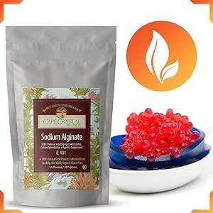 Sodium Alginate 100% Food Grade | Natural Thickening Powder & Gelling Agent for Cooking ( 16 Oz) 1 Pound (Pack of 1) - Sodium Alginate Purity