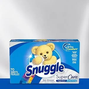Snuggle SuperCare Liquid Fabric Softener, Sea Breeze, 95 Ounce, 90 Loads - SuperCare Dryer Sheets