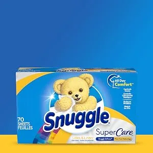 Snuggle SuperCare Fabric Softener Dryer Sheets, Lilies and Linen, 200 Count 200 Count (Pack of 1) - SuperCare Dryer Sheets