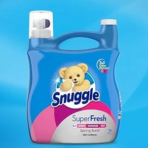 Snuggle Plus Super Fresh Liquid Fabric Softener, Spring Burst, 31.7 Fluid Ounce - liquid softener