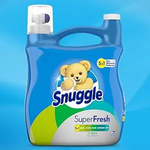 Snuggle Plus Super Fresh Liquid Fabric Softener with Odor Eliminating Technology, 95 Fluid Ounces (Packaging May Vary) - water softener
