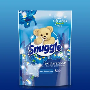 Snuggle Exhilarations In-Wash Laundry Scent Booster Pacs, Blue Iris Bliss, 20 Count - scent pacs
