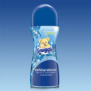 Snuggle Exhilarations Fabric Softener Dryer Sheets, Blue Iris & Ocean Breeze, 70 Count - snuggle