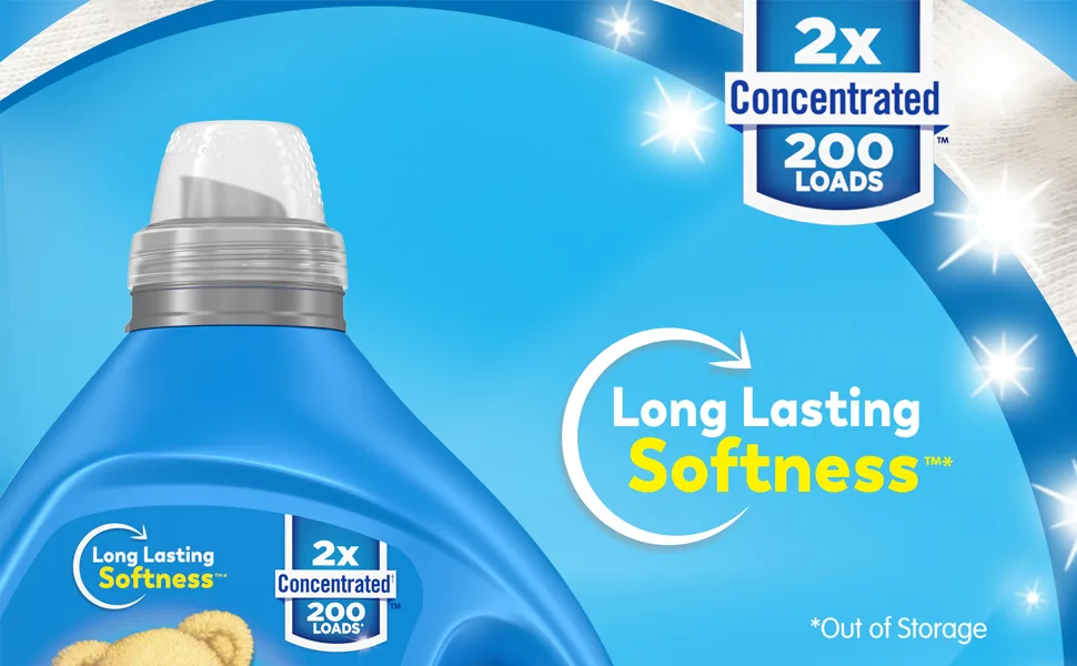 Snuggle Blue Sparkle Liquid Fabric Softener, 2X Concentrated, 200 Loads, 80 Fl Oz - snuggle concentrated