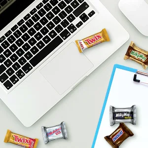 SNICKERS, TWIX, 3 MUSKETEERS & MILKY WAY Minis Size Chocolate Candy Variety Mix, 67.2-Ounce 240 Pieces (Packaging May Vary) - Mars Mini Chocolate Bars Make the Perfect Office Snack