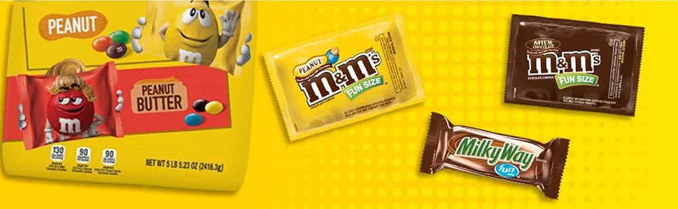 SNICKERS, M&M'S Milk Chocolate, M&M'S Peanut, TWIX & MILKY WAY Candy Variety Mix, 45.45 Ounces, 90 Pieces - variety bulk candy