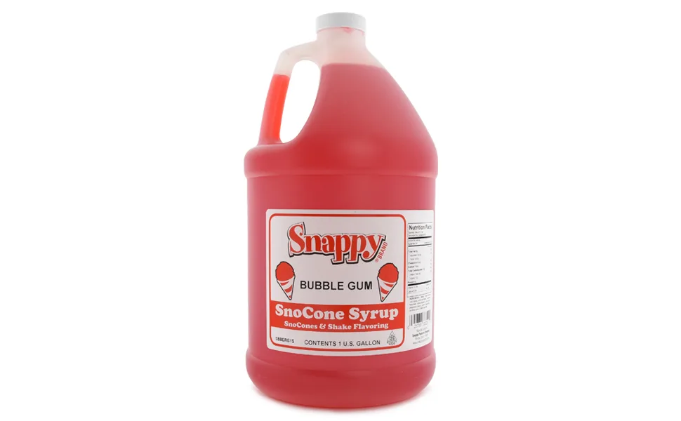 Snappy Popcorn Snappy Snow Conce Syrup, Bubble Gum, 128 Fl Oz (Pack of 1) - Snappy Orange Sno Cone Syrup