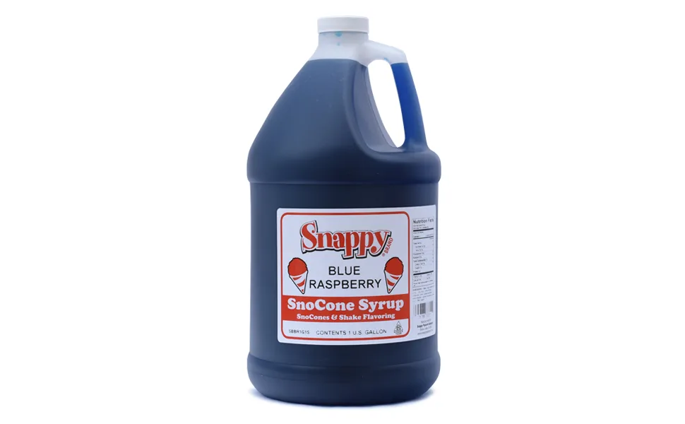Snappy Blue Raspberry Sno Cone Syrup, 1 Gallon128 Ounce - Snappy Blue Raspberry Sno Cone Syrup, 1 Gallon