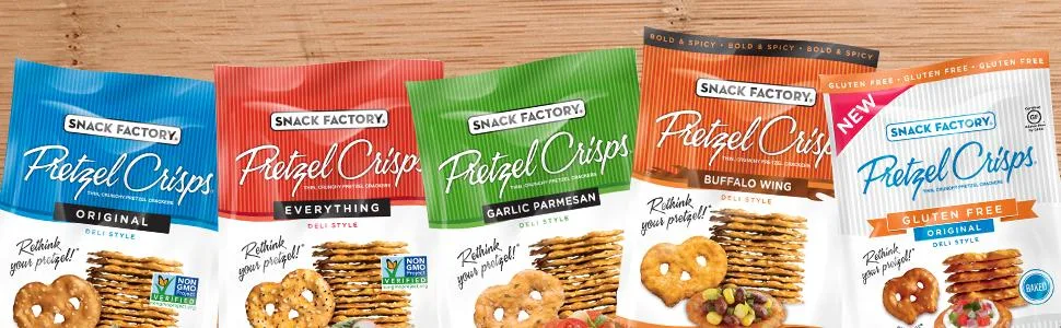 Snack Factory Pretzel Crisps Everything, Large Party Size, 14 Oz Everything 14 Ounce (Pack of 1) - product information 1