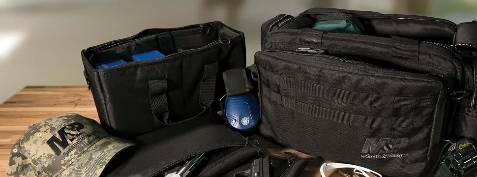 SMITH & WESSON S&W and M&P Tactical Range Bags with Weather Resistant Material for Shooting, Range, Storage and Transport M&P Officer - range bag,smith and wesson, shooting range, tactical range bag, pistol case,m&p shield, smith&wesson