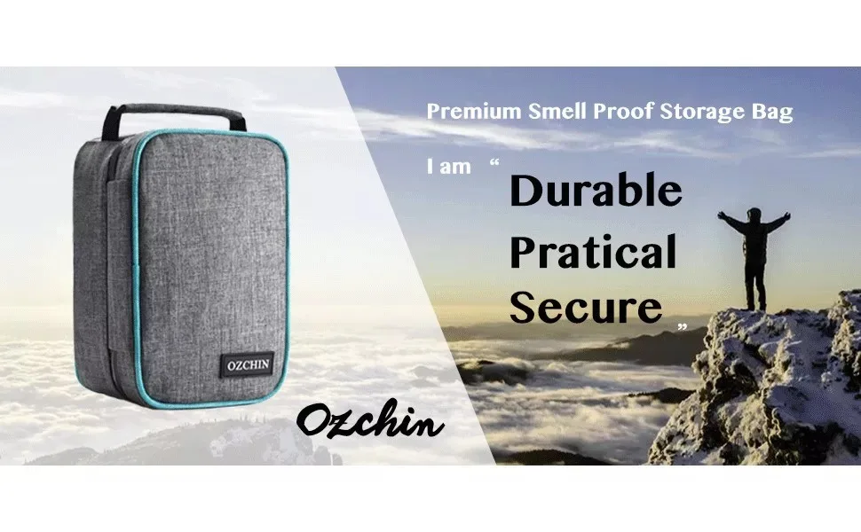 Smell Proof Bag with Combination Lock Stash Bag File Organizer Case Container Medicine Lock Box Travel Storage Case Great Gift for Friend Gray - product information 2