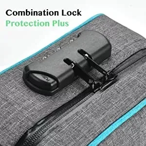 Smell Proof Bag with Combination Lock Stash Bag File Organizer Case Container Medicine Lock Box Travel Storage Case Great Gift for Friend Gray - product information 5