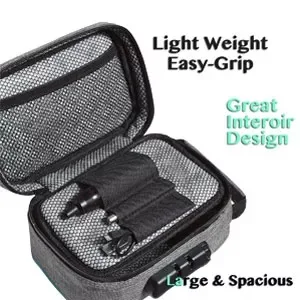 Smell Proof Bag with Combination Lock Stash Bag File Organizer Case Container Medicine Lock Box Travel Storage Case Great Gift for Friend Gray - product information 6