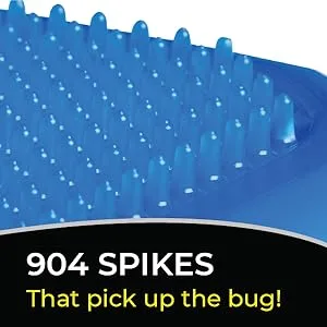 Smart Swatter Fly Swatters | Assorted Color 2 Pack | Picks UP The Bug w/ 904 Spikes | Patented & Made in The USA | Insects, Bugs and Fly Killer - Spikes