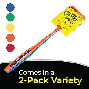 Smart Swatter Fly Swatters | Assorted Color 2 Pack | Picks UP The Bug w/ 904 Spikes | Patented & Made in The USA | Insects, Bugs and Fly Killer - Variety