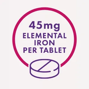 Slow Fe 45mg Iron Supplement for Iron Deficiency, Slow Release, High Potency, Easy to Swallow Tablets - 60 Count 60 Count (Pack of 1) - Module 3c