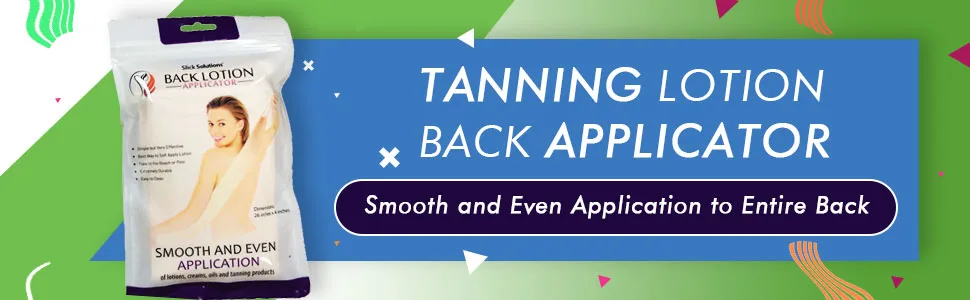 Slick- Lotion Applicator for Your Back - Easy Application of Lotions and Creams - Smooth and Even Application to Entire Back - Sunscreen Applicator for Back - tanning lotion back applicator