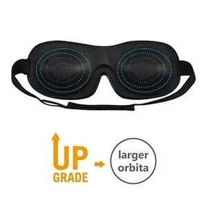 Sleep Mask SleepFun Invisible Alar Deep Orbit 3D Eye Mask Ultra Lightweight & Comfortable Sleeping Mask for Travel, Nap, Shift Works, Black & Blue (Blue-Black) - product information 5