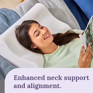 Sleep Innovations Memory Foam Contour Pillow, Standard Size, Head, Neck, and Shoulder Alignment, Side and Back Sleepers, Medium Support - enhanced neck support