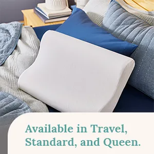 Sleep Innovations Memory Foam Contour Pillow, Standard Size, Head, Neck, and Shoulder Alignment, Side and Back Sleepers, Medium Support - pillow sizes
