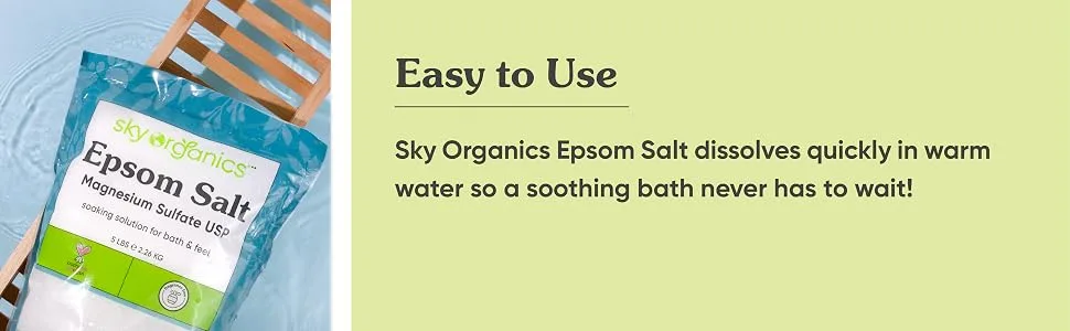 Sky Organics Epsom Salt for Body to Soak, Soothe & Refresh, 5 lbs. - easy to use