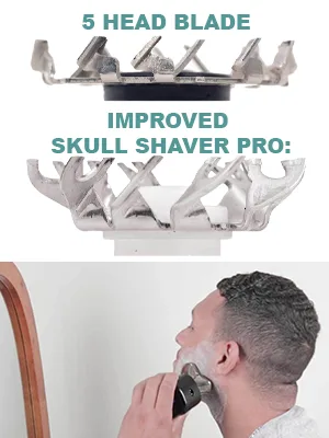 Skull Shaver Pitbull Platinum PRO Electric Razor - Wet/Dry 4 Head 4d Cordless USB Rechargeable Rotary Shaver Standard - product information 3