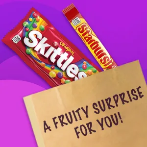 SKITTLES & STARBURST Valentine's Day Candy Full Size Variety Mix, 67.79-Ounce 30-Count Box - candy gift bags
