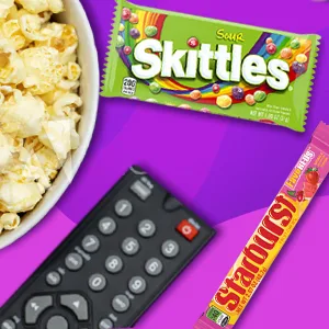 SKITTLES & STARBURST Valentine's Day Candy Full Size Variety Mix, 67.79-Ounce 30-Count Box - movie night candy