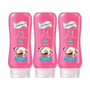 Skintimate 2-In-1 Moisturizing Shave Cream for Women With Skin Conditioner, Coconut Silk, 8 Oz, 3 Count (Pack of 1) - product information 2