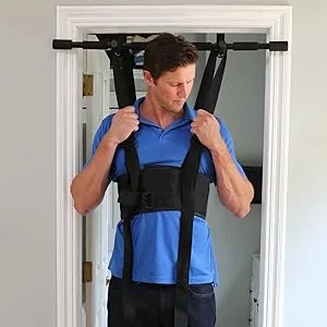 Sit and Decompress Back Stretcher Back Realigning Therapy Spine Decompression Back Traction Upright Inversion Table Made in USA Chiropractor Designed (Medium Harness No Bar) Medium (Pack of 1) - Sit and Decompress