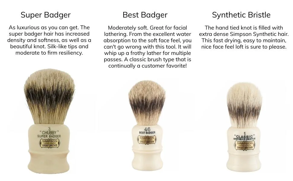 Simpsons Chubby Super Badger Shaving Brush (Chubby CH3 Super) - badger