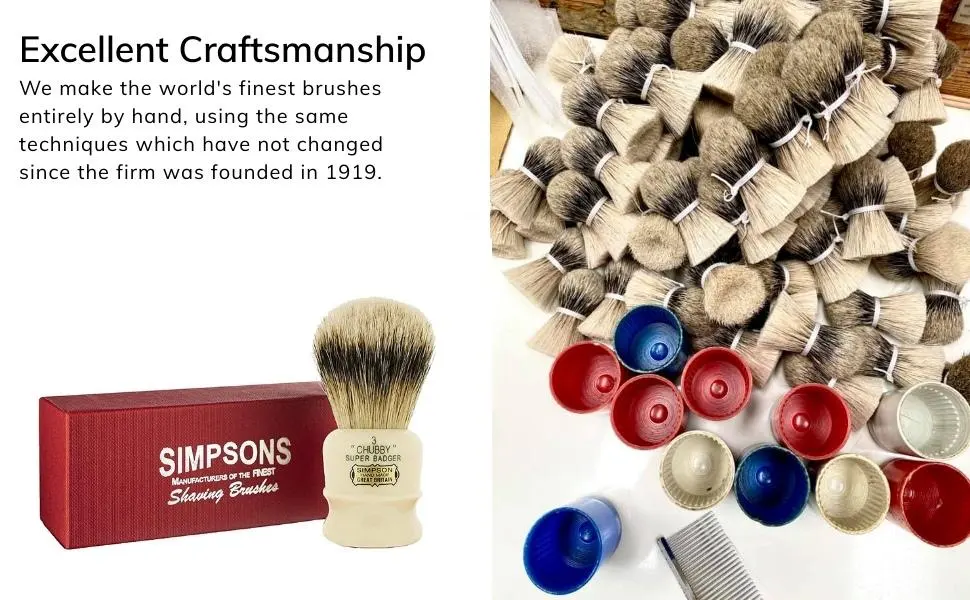 Simpsons Chubby Super Badger Shaving Brush (Chubby CH3 Super) - simpsons brushes