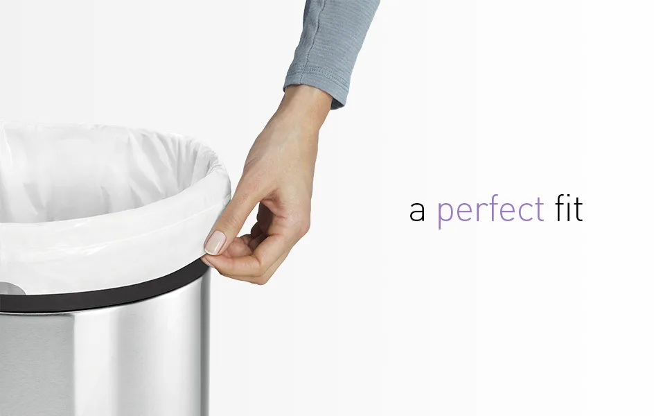 simplehuman Code D Custom Fit Drawstring Trash Bags in Dispenser Packs, 60 Count, 20 Liter / 5.3 Gallon, Blue Blue 60 Liners - product information 2