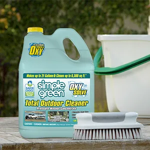 Simple Green Oxy Solve Total Outdoor Pressure Washer Cleaner  1 Gal - Mix 1 part Oxy Solve with 20 parts water in a bucket.