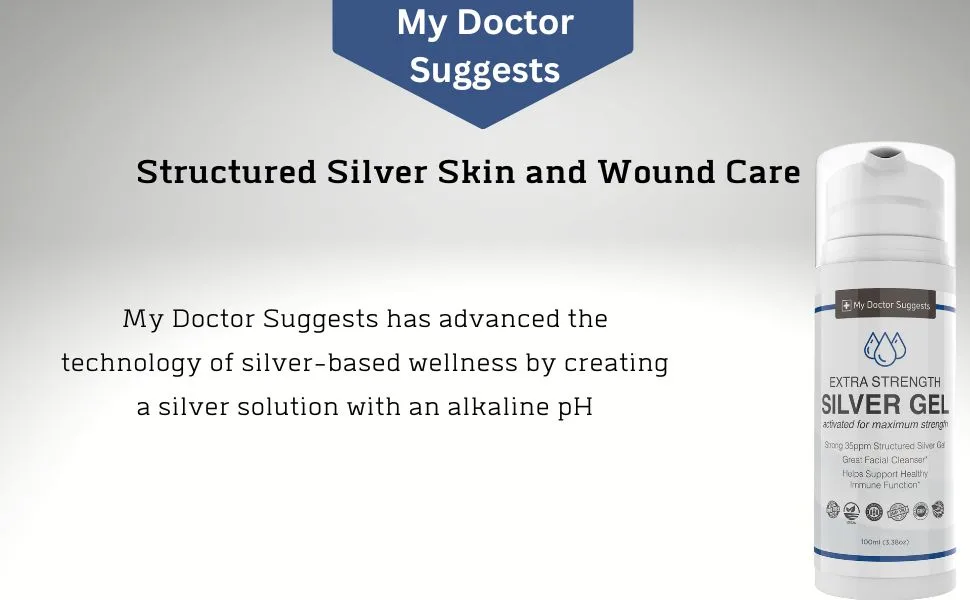 Silver Gel Extra Strong- 35ppm Advanced Silver Gel - Structured Silver gel burns cuts scrapes skin irritation
